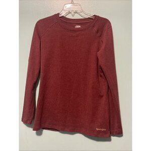 Noble Outfitters Women’s Large Tug Free Long Sleeve Burgandy Workwear Layering